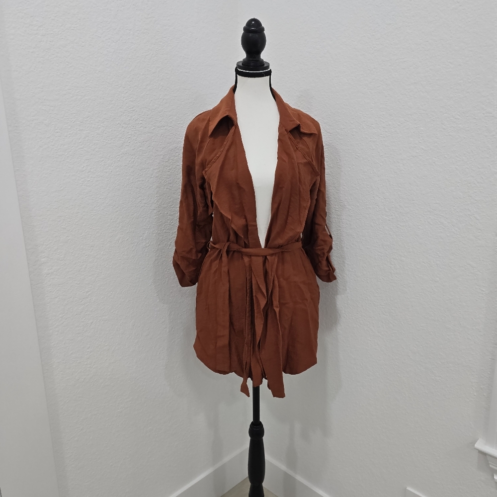 Orange Trench Coat Size Small